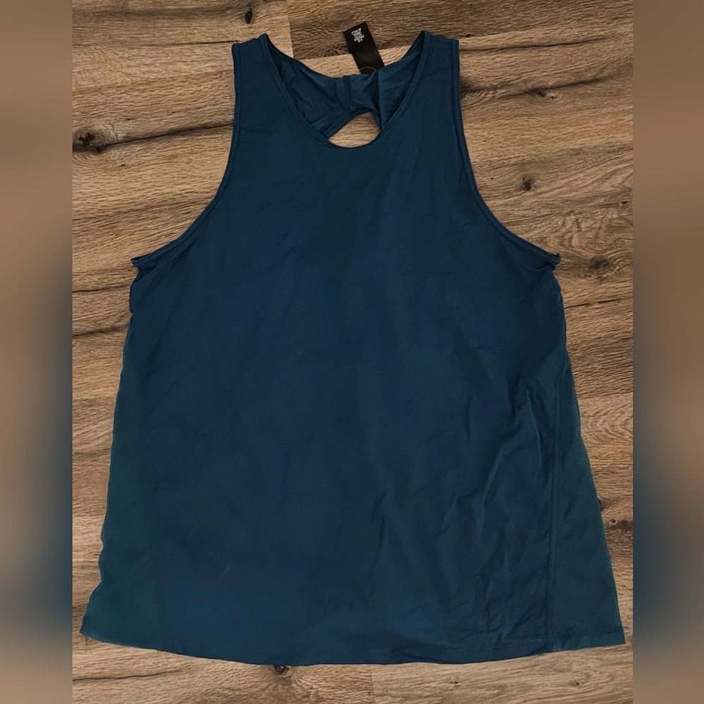 Elegant Teal Sleeveless Tank Top